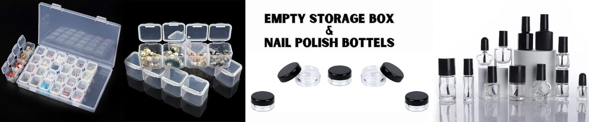Empty Storage Pots & Nail Polish Bottles