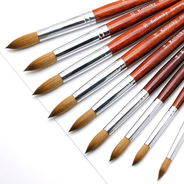 Acrylic 30% Kolinsky Hair Nail Brush Good Quality Wood Handle Acrylic bead Brush