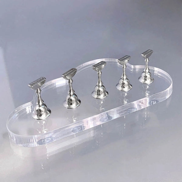 5pcs Magnetic Cloud shape Nail Tip Display Stand Set False Nail Holder