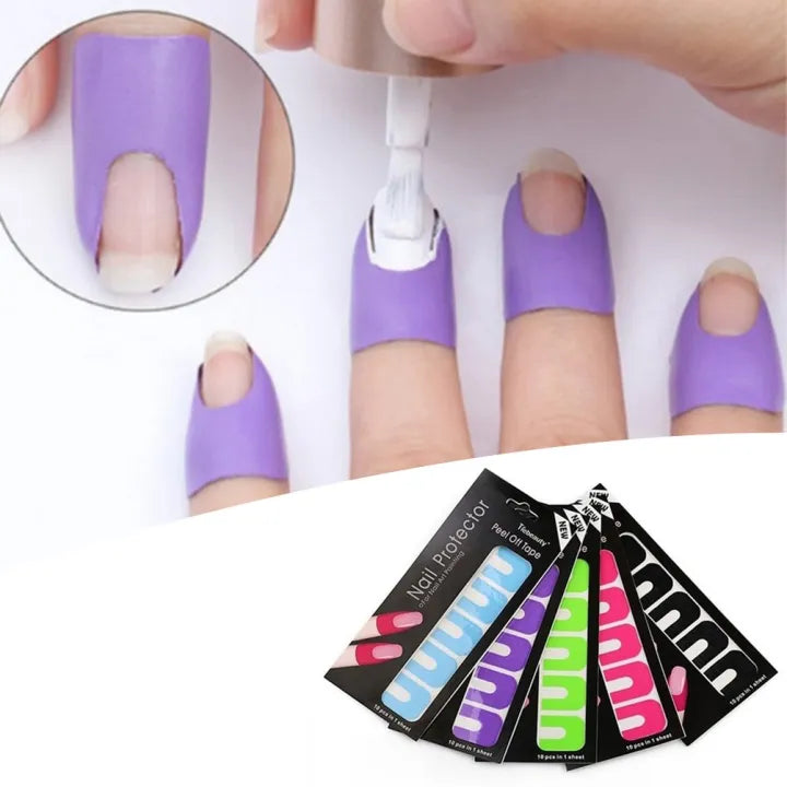 Anti-Overflow Nail Polish Protector Peel-Off Stickers for Manicure Protection