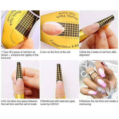 Professional Poly Gel Extension Curl Form for Precise Polygel Nail Art and Salon Quality Manicures