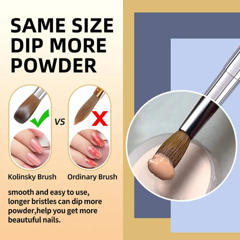 100% Kolinsky Acrylic Gold Handle Acrylic Nail Brush