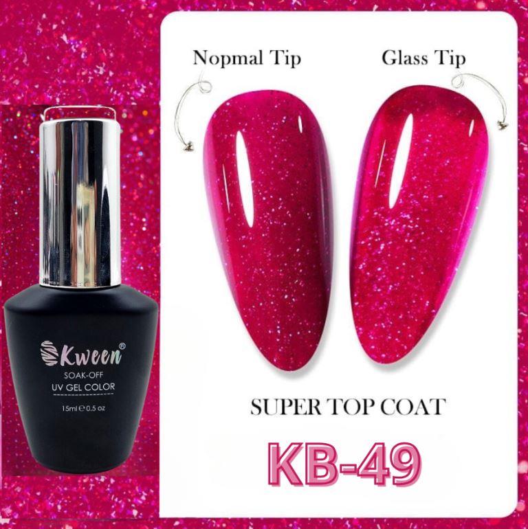 KWEEN Hot Pink Glitter Gel Polish Bright Holographic Gel Nail Polish Iridescent Color Sparkle Nail Gel Sparkly Nails Soak Off UV Gel For Manicure