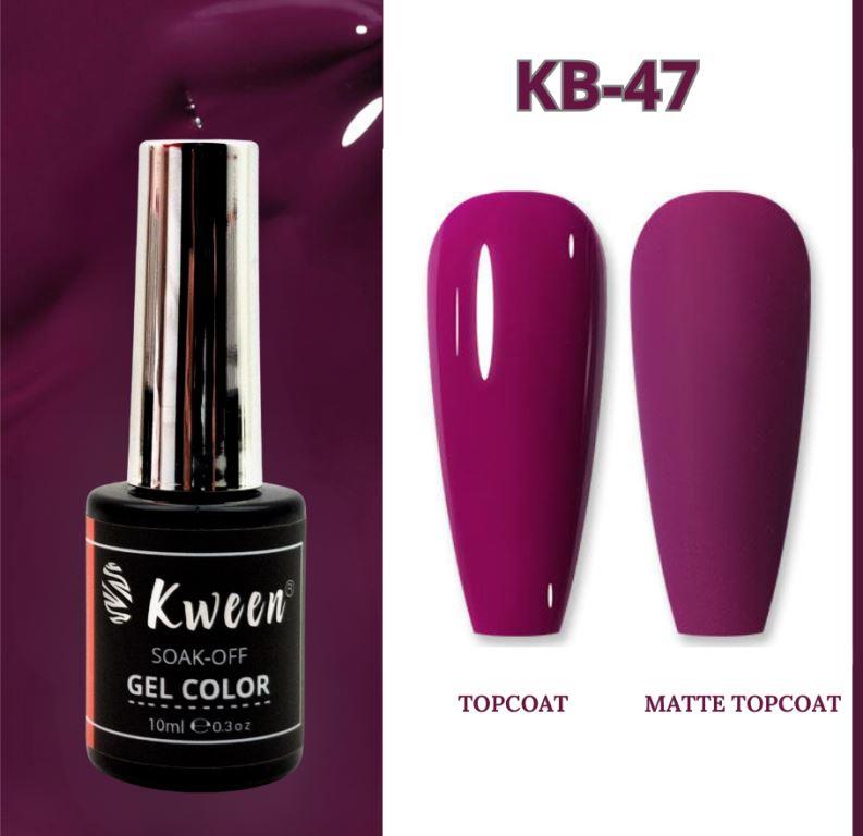 KWEEN Gel Nail Polish 15ml Magenta Gel Polish Color Plum Nails Fuchsine Nail Polish Gel Soak Off U V Gel Nail Polish Nail Art Manicure Salon at Home