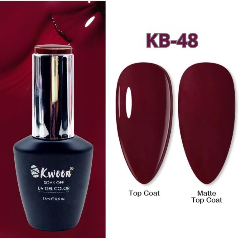 KWEEN WINE Red Gel Nail Polish Dark Red Wine semi permanent professional Soak Off UV LED Gel Polish For Nail Art and Manicure