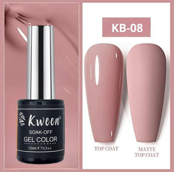 KWEEN 10ml Nude Pink Gel Nail Polish  UV/LED Soak Off Gel Polish for Salon