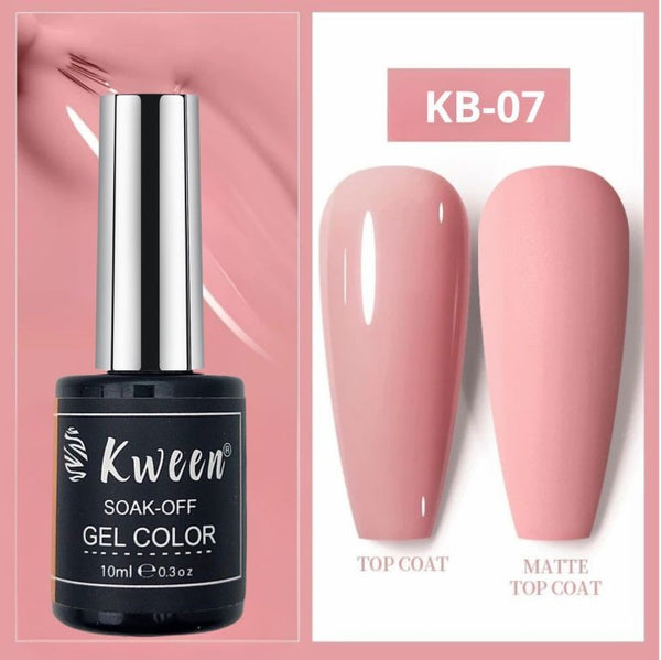 KWEEN 10ml Natural Pink Gel Nail Polish  UV/LED Soak Off Gel Polish for Salon