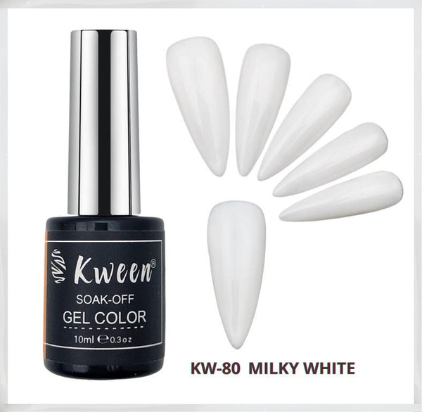 Kween Milky Calm White Gel Nail Polish UV Gel LED Soak Off for Manicure