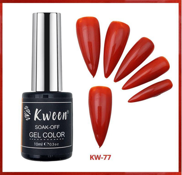 KWEEN Deep Orange Pumpkin Color Soak Off UV LED Nail Gel Polish For Manicure