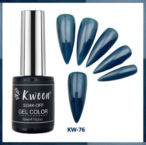 KWEEN Dark Green Color Soak Off UV LED Nail Gel Polish For Manicure
