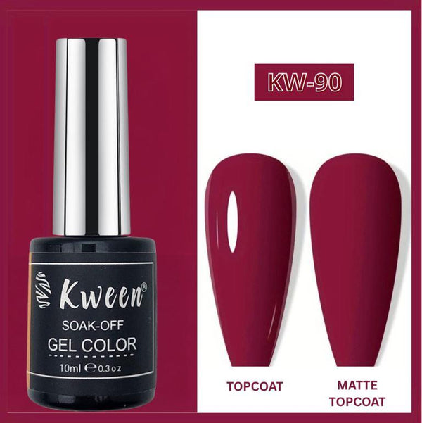 KWEEN Burgundy Red Gel Polish UV LED Soak Off Gel Nail Polish