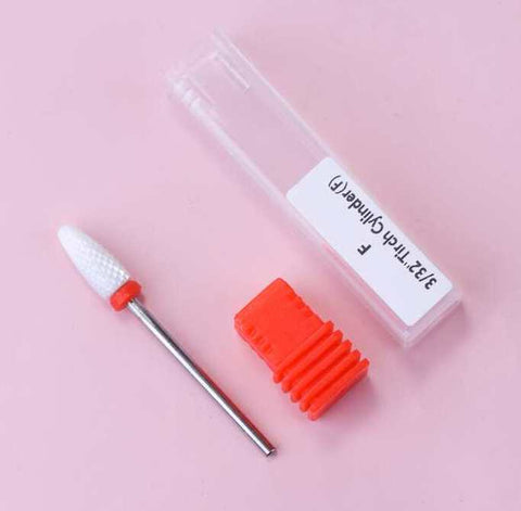 Ceramic Nail Drill Bits, Manicure Drill Bits, Ceramic Burr Podiatry Thick Nails, Ceramic Burr Podiatry, Grinding Head for Manicure Pedicure Cuticle Gel Nail Polishing Tool