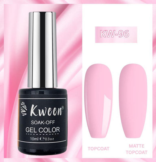 KWEEN Cotton candy Gel Polish Baby Pink Color UV LED Soak Off Gel Nail Polish