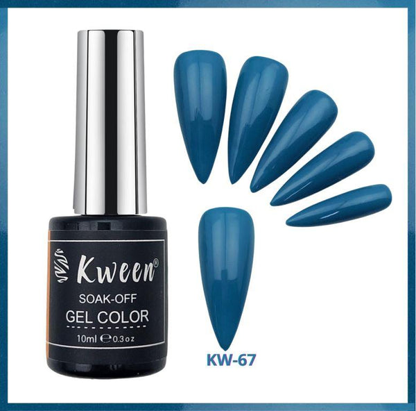 KWEEN Steel Blue Nail Gel Polish UV LED Nail Art Gel Color For Manicure