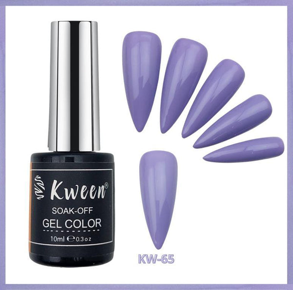 KWEEN Light Purple Gel Nail Polish Semi Permanent Soak Off UV LED Nail Art Gel Polish For Manicure