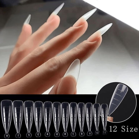 Stiletto Shape False Nail Forms Nail Extension Molds For Building UV poly Gel DIY Manicure Tools