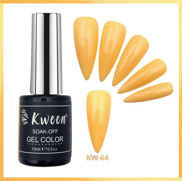 KWEEN Mustard Yellow Soak Off UV LED Gel Polish For Manicure