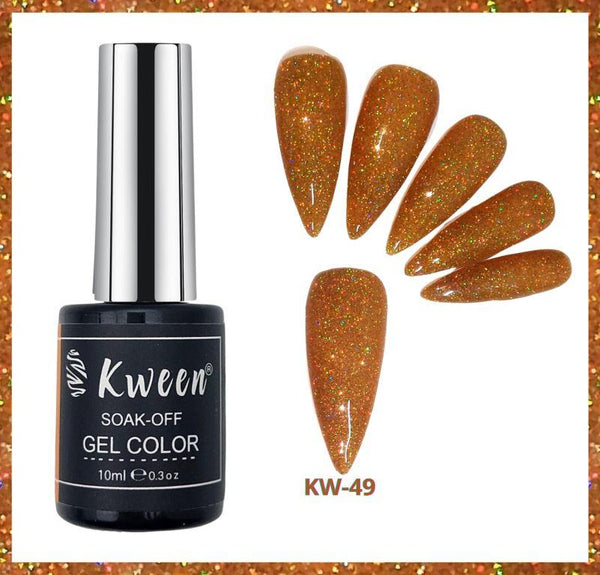 KWEEN Yellow Golden Holographic Glitter UV/LED Soak Off Gel Polish