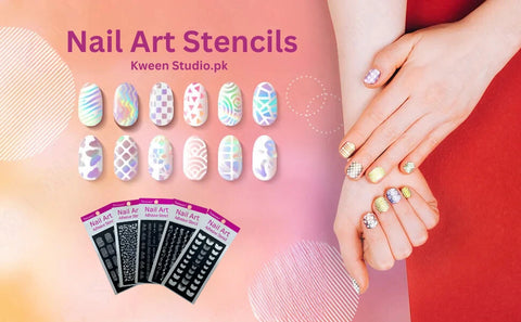 Nail Art Stencils for DIY Nail Designs Easy-to-Use Nail Stencils for Creating Unique Patterns at Home.