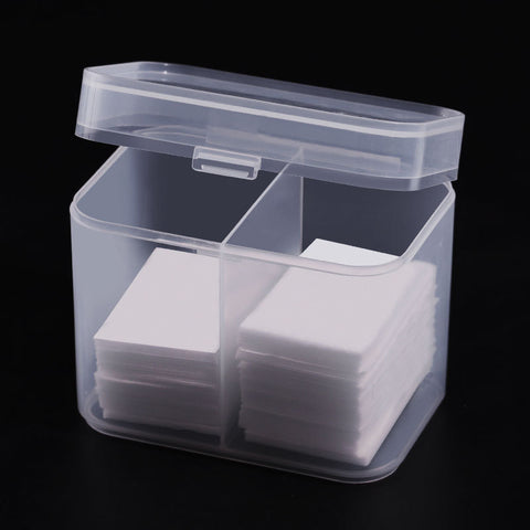 2 Compartments Transparent Nail Art Storage Box Nail Tools & Makeup Organizer Box.