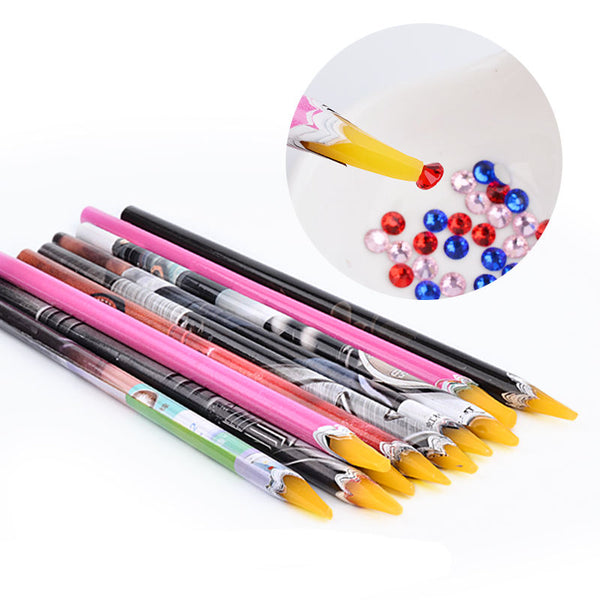 Professional Self Adhesive Rhinestones Picker wax Pencil Nail Art Gem Crystal Pick up Tool