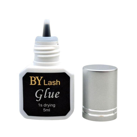 BY Eyelash Extension Glue, Extra Strong Professional Eyelash Glue, 1 Sec Drying time, 7-9 Weeks Retention, lash Extension Glue or Semi-Permanent Eyelash Extensions (0.17fl.oz / 5ml)