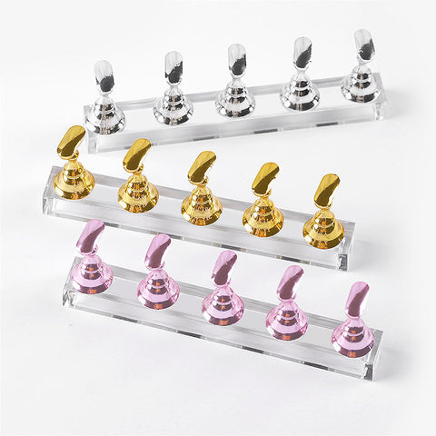 Magnetic Nail Art Practice Stand - 5pcs Display Stand for Showcasing Nail Colors in Salons.