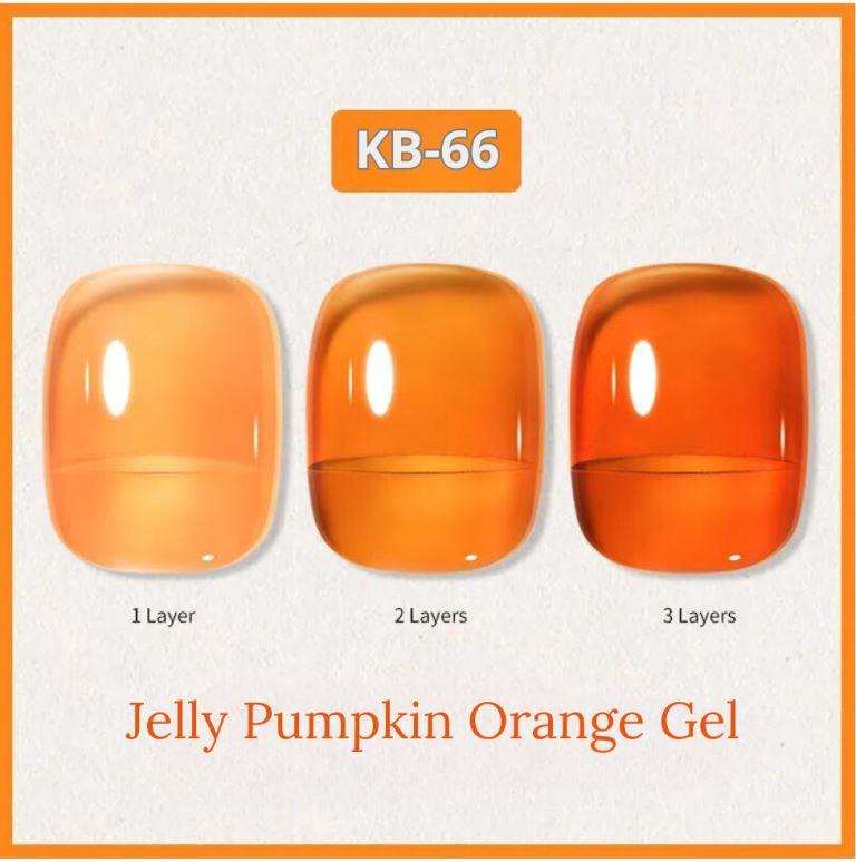 Kween Jelly Pumpkin Orange Gel Polish Translucent Nail UV LED Soak Off Nail Art Polish UV Gel Nail Semi Permanent For Nail art