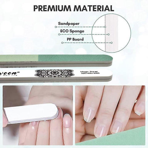 Kween Easy Shine File Fine Nail Buffer File Polisher Smooth and Shiny Nail Buffer for Natural Nails Cushion