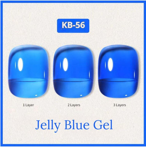 Kween Ice Jelly Gel Nail Polish Jelly Deep Blue Gel Nail Polish Translucent Soak Off Gel Polish For Nail Art DIY