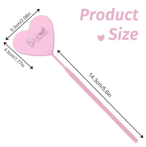 BLINK Large Lash Mirror Heart shape for Eyelash Extension，Detachable Eyelash Mirror Stainless Steel Eyelash Makeup Mirror lash Extension Supplies & Tool