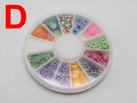 1pc Wheel Flower 3D DIY Nail Art Fimo Slime Supplies Stickers For DIY Crafts and Nail Art Decoration