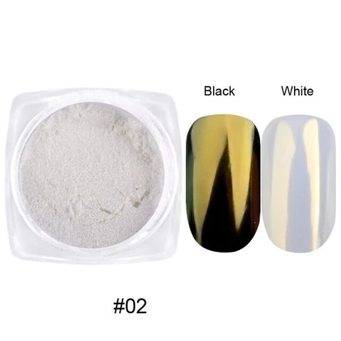 6 Shades Shell Pearl Nail Art Chrome Mirror Pigment Powder Rub Dust Mermaid Gel Polish Decoration