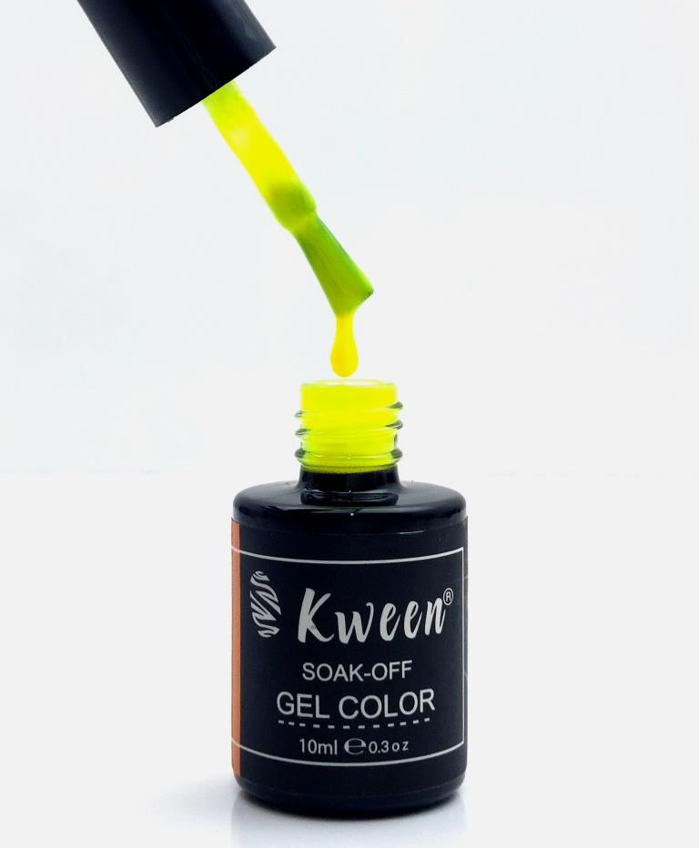 KWEEN Neon yellow UV/LED Varnish Soak Off Nail Art Gel Polish