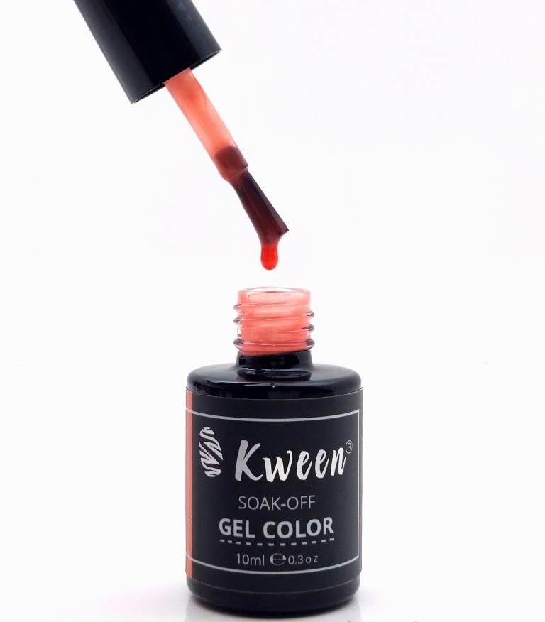 KWEEN Jelly Nail Gel Polish Translucent Peach Color for Manicure Soak Off Gel Varnish Hybrid Nail Art Gel Lacquer