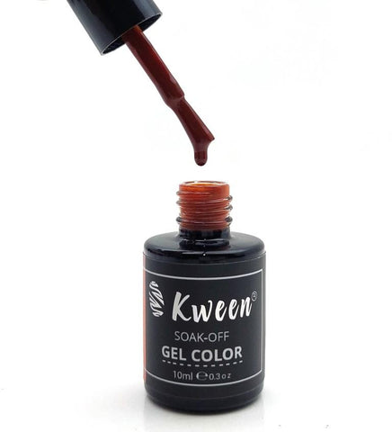 KWEEN Caramel Color Gel Nail Polish Autumn Brown Series UV LED Soak Off Nail Art Gel Varnish For Manicure