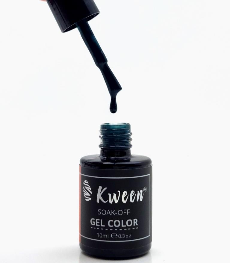 KWEEN Gel Nail Polish, Dark Green Color Soak Off UV LED Nail Gel Polish For Manicure