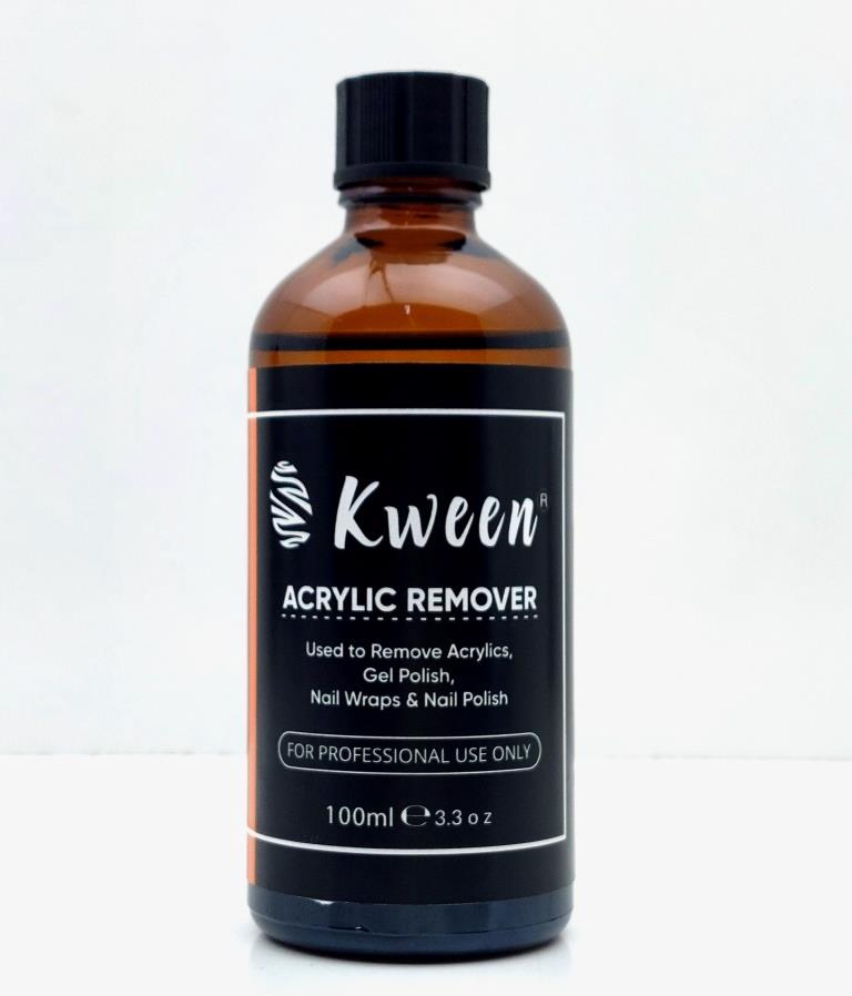 KWEEN Acrylic Remover Liquid 100ml. Use to Remove Acrylic, Nail Polish Cleaner for Manicures and Pedicures