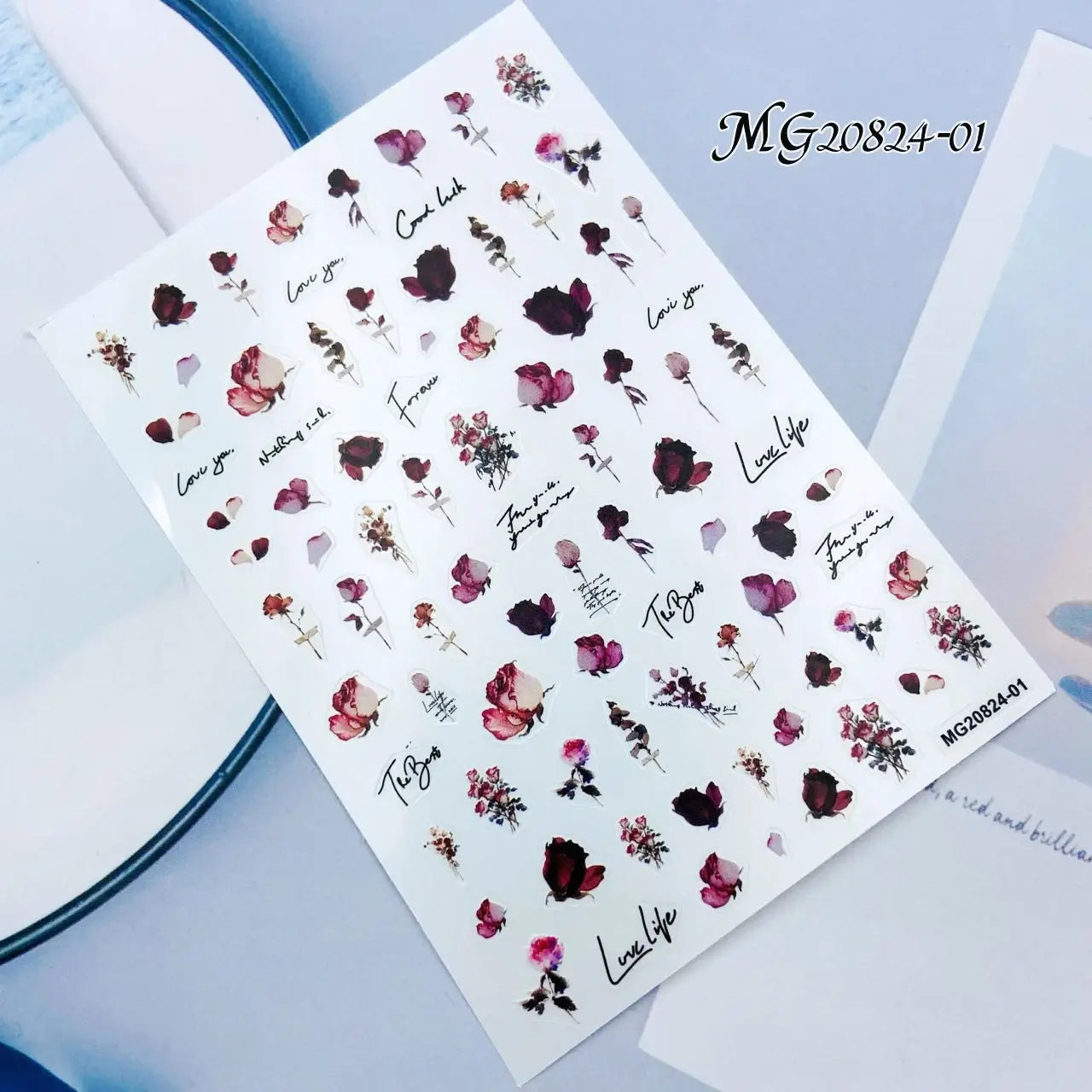 Flowers Nail Art Stickers For Nail Decoration Stickers Nail Art Sticker For Nail Manicure at Home.