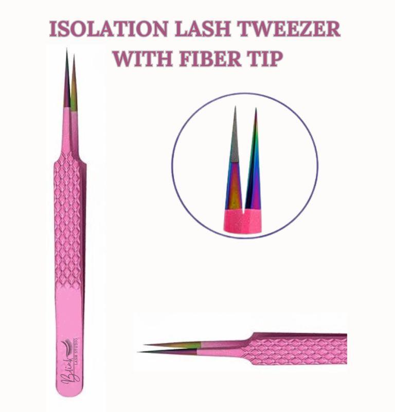 BLINK Professional Fiber Tip Tweezers for Lash Extensions. Craft Perfect Lashes Fans with Strong Grip Narrow L-Type 75° Mega Volume Eyelash Tweezers. Anti-Slip & Easy on Hands Nano Tip Lash Tweezers