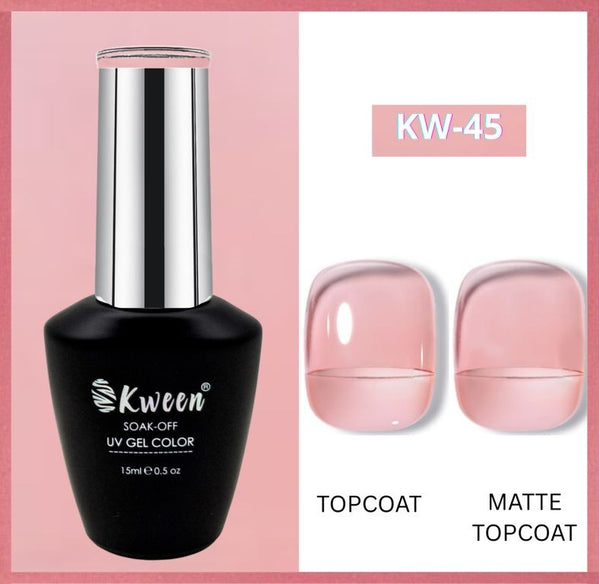 KWEEN UV Gel Polish Sheer Pink Color Jelly Nail Polish Soak Off For French