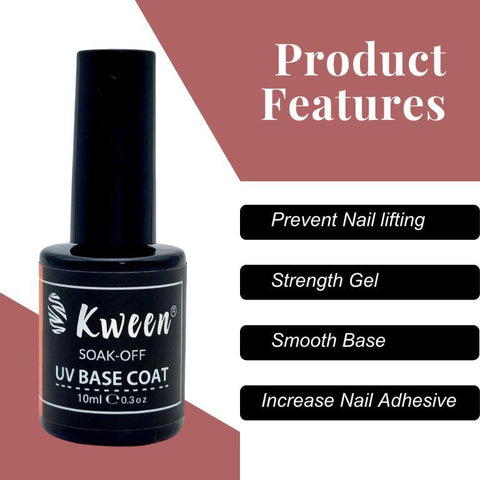 KWEEN BaseCoat Gel Nail Polish Transparent Soak Off Nail Primer Base Semi Permanent Gel Varnish For Nail Art