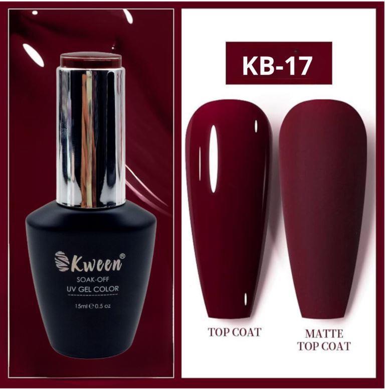 KWEEN Wine Red Gel Nail Polish Deep Burgundy Red Color UV/LED Soak Off Neutral Gel Polish for Winter