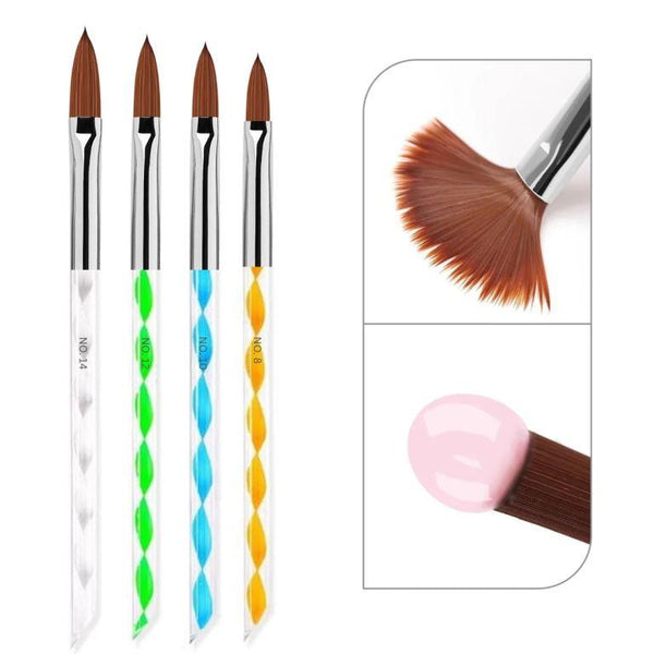 Nail Art Brush Acrylic Application Nail Art Brush Set (Multicolor)