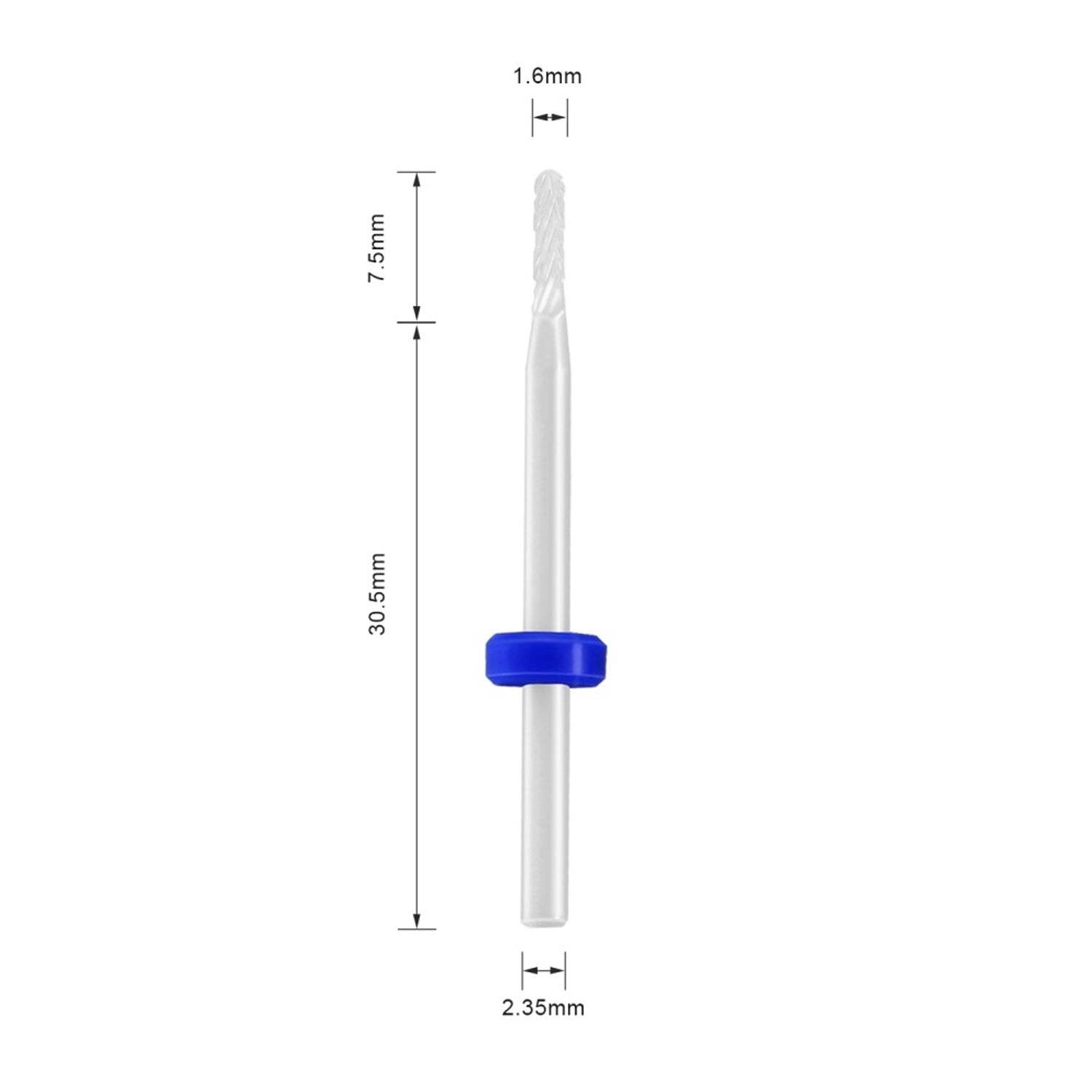 Ceramic Cuticle Nail Drill Bits 3/32 Inch (Fine/Medium Grit) Electric Acrylic Nails File Bit for Manicure Pedicure