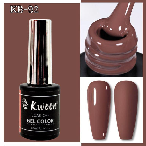 KWEEN 10ML Brown Gel Nail Polish Soak Off UV LED Spring Summer Series Color For Nail art