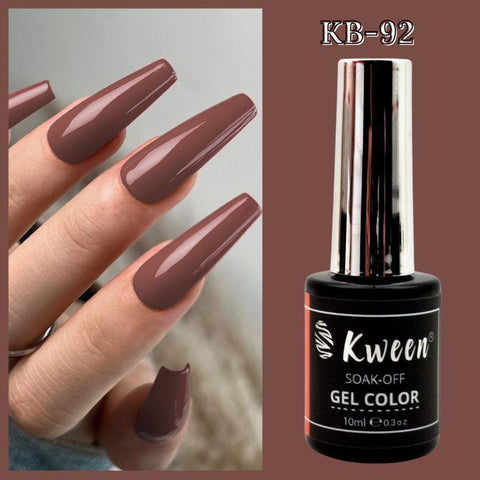 KWEEN 10ML Brown Gel Nail Polish Soak Off UV LED Spring Summer Series Color For Nail art