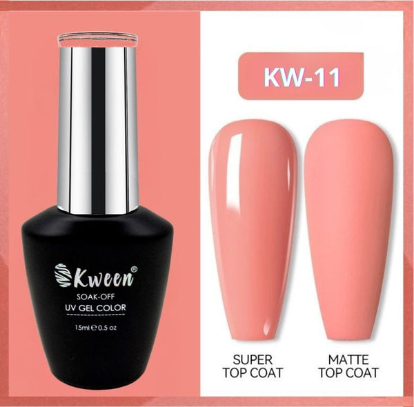 KWEEN Peachy punch Gel Nail Polish  UV/LED Soak Off Gel Polish for Salon