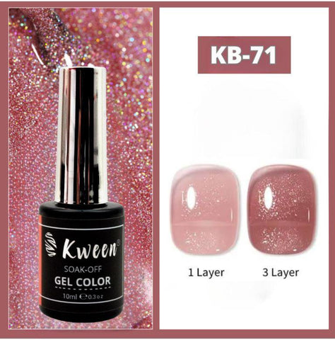 Kween sparkling Jelly Gel nail polish trendy color fall fashionable long lasting UV soak Off Gel Nail polish For Manicure