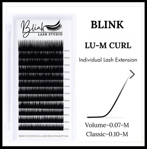 BLINK LU-M 0.07D/0.10D Lash Extensions Mixed Tray Eyelash Extension Professional